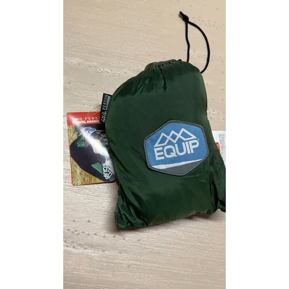 Equip Polyester portable photo real 1 person travel hammock green new